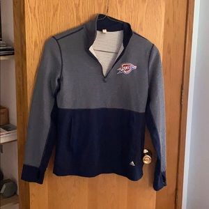 Okc Thunder Adidas Half-Zip Pullover